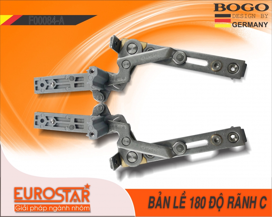 BẢN LỀ CHỮ A 180 ĐỘ RÃNH C BOGO